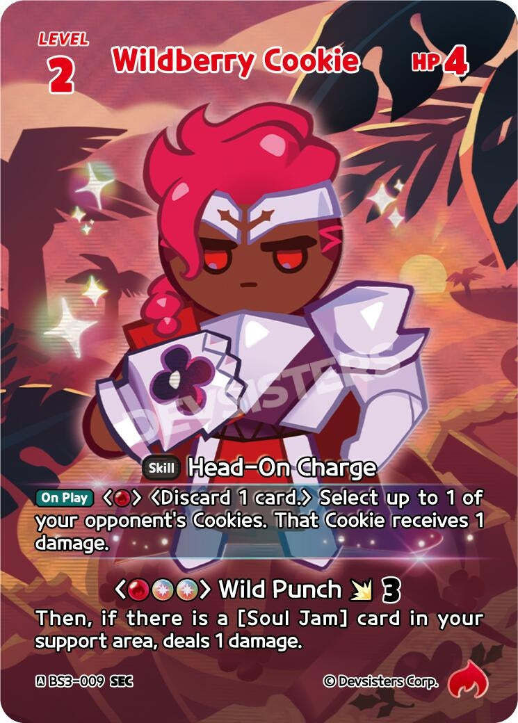 Image for Wildberry Cookie (009) (SEC) (BS3-009) [Age of Heroes and Kingdoms] - CookieRun: Braverse TCG
