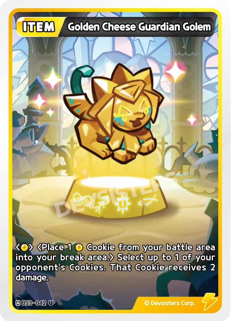 Image for Golden Cheese Guardian Golem (BS3-042) [Age of Heroes and Kingdoms] - CookieRun: Braverse TCG