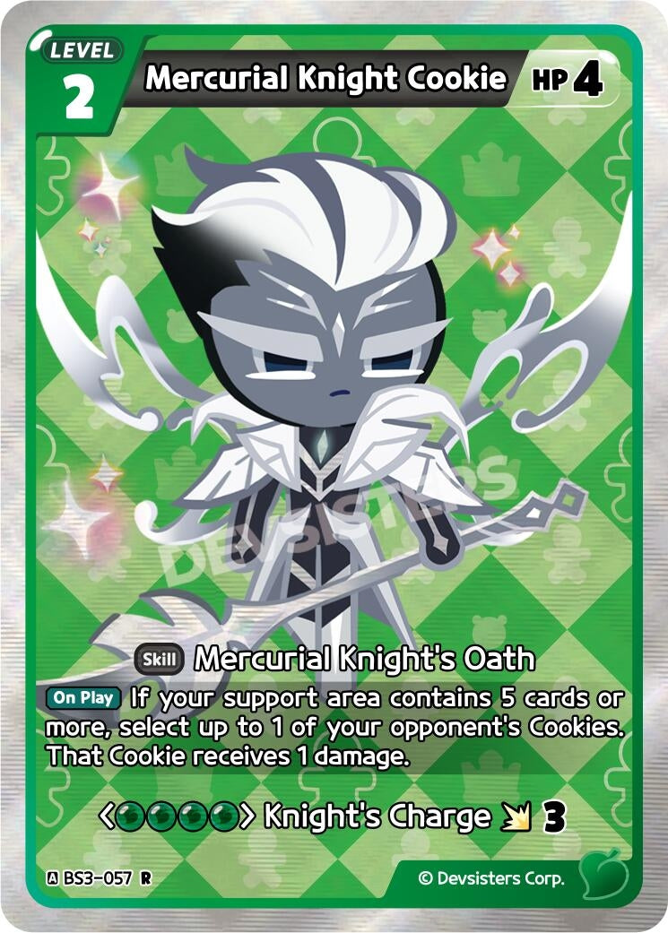 Image for Mercurial Knight Cookie (BS3-057) [Age of Heroes and Kingdoms] - CookieRun: Braverse TCG