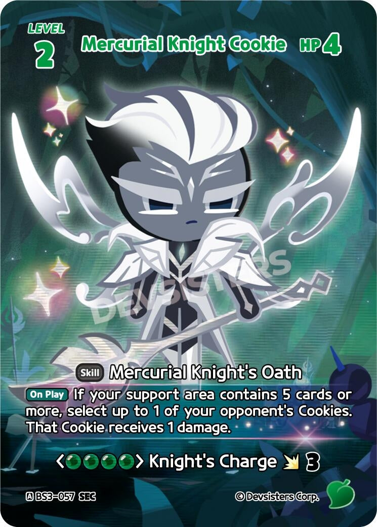 Image for Mercurial Knight Cookie (SEC) (BS3-057) [Age of Heroes and Kingdoms] - CookieRun: Braverse TCG