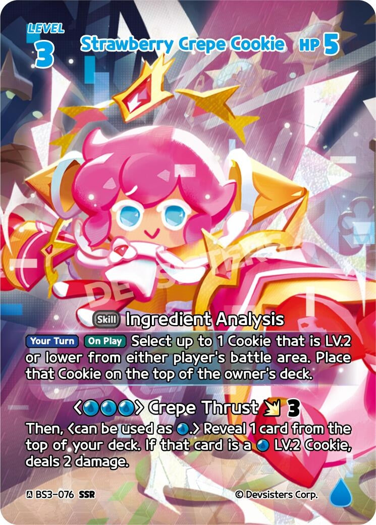 Image for Strawberry Crepe Cookie (SSR) (BS3-076) [Age of Heroes and Kingdoms] - CookieRun: Braverse TCG