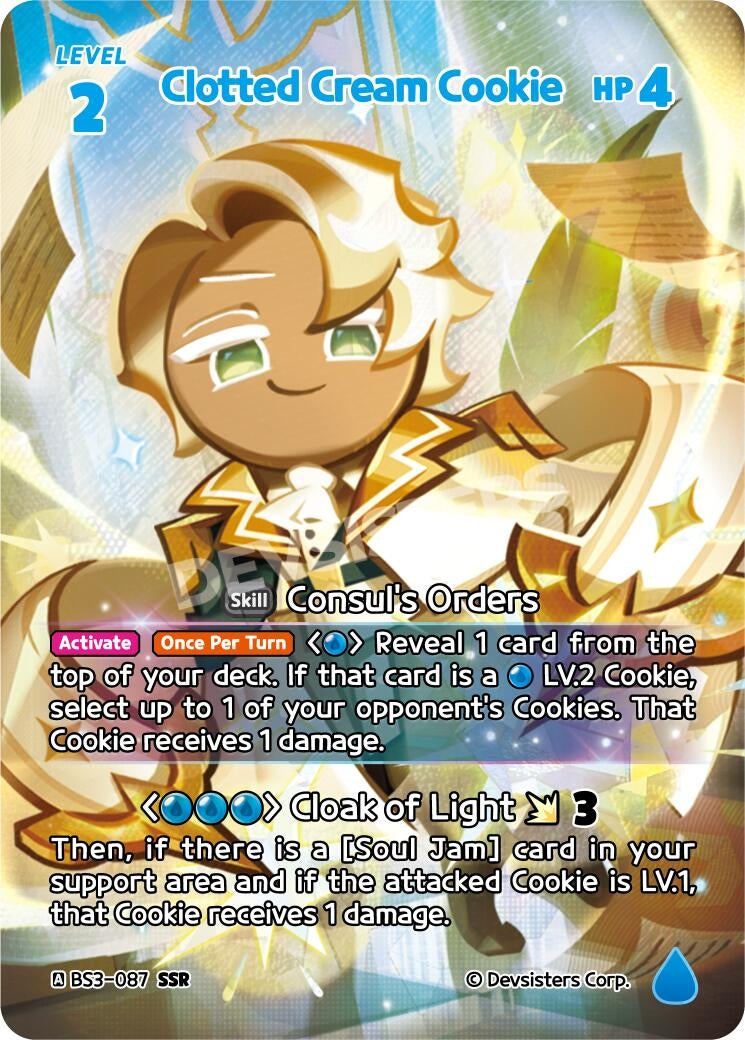 Image for Clotted Cream Cookie (SSR) (BS3-087) [Age of Heroes and Kingdoms] - CookieRun: Braverse TCG