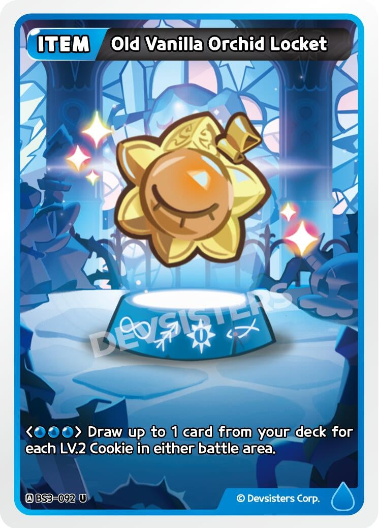 Image for Old Vanilla Orchid Locket (BS3-092) [Age of Heroes and Kingdoms] - CookieRun: Braverse TCG