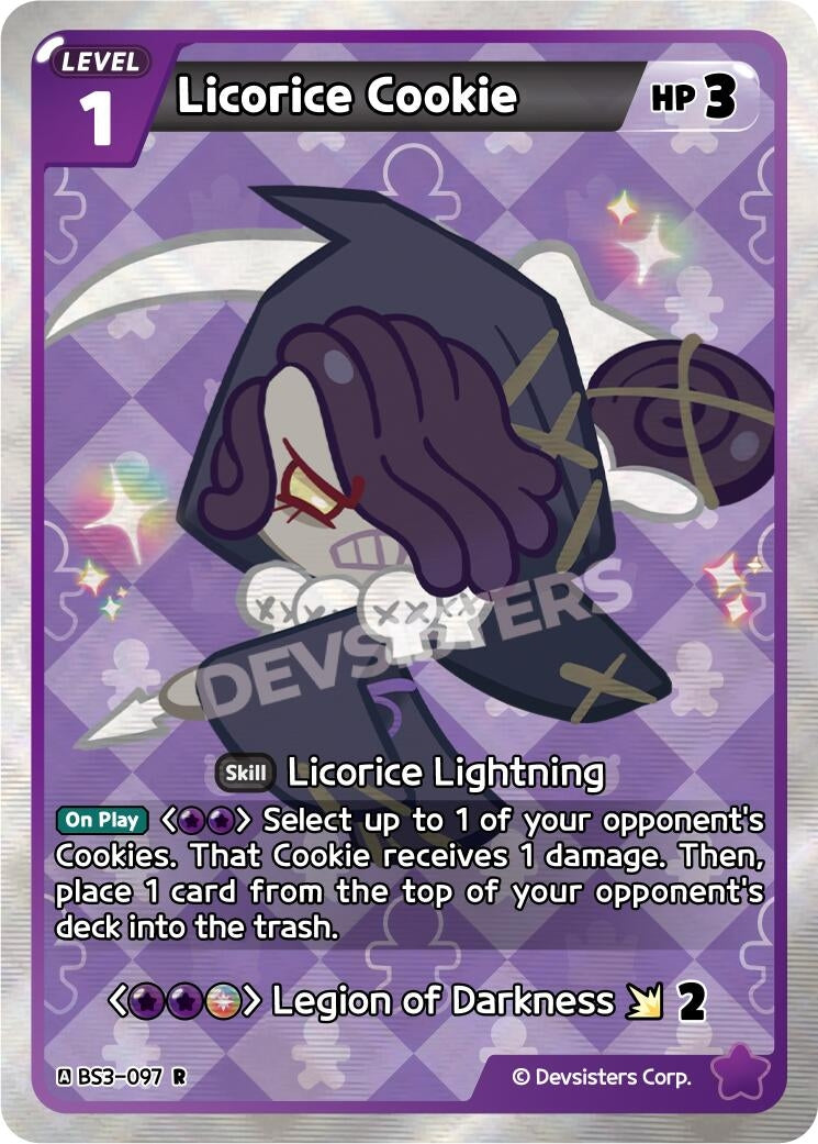Image for Licorice Cookie (BS3-097) [Age of Heroes and Kingdoms] - CookieRun: Braverse TCG