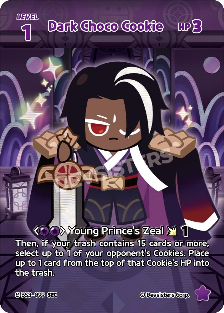 Image for Dark Choco Cookie (SEC) (BS3-099) [Age of Heroes and Kingdoms] - CookieRun: Braverse TCG