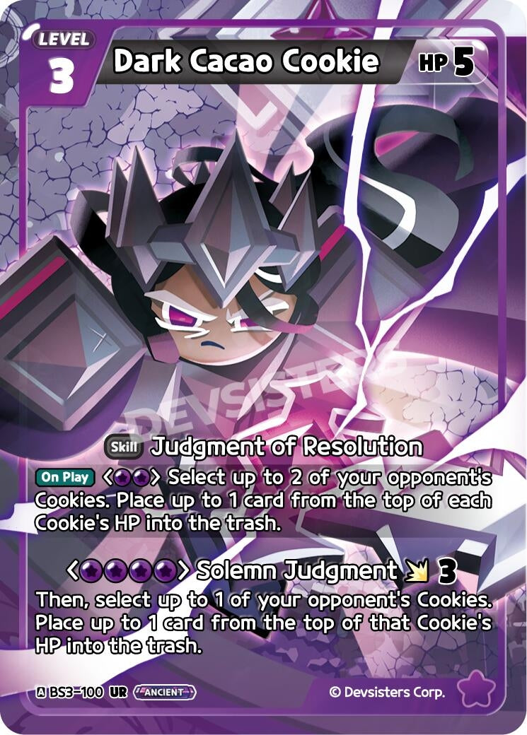 Image for Dark Cacao Cookie (BS3-100) [Age of Heroes and Kingdoms] - CookieRun: Braverse TCG