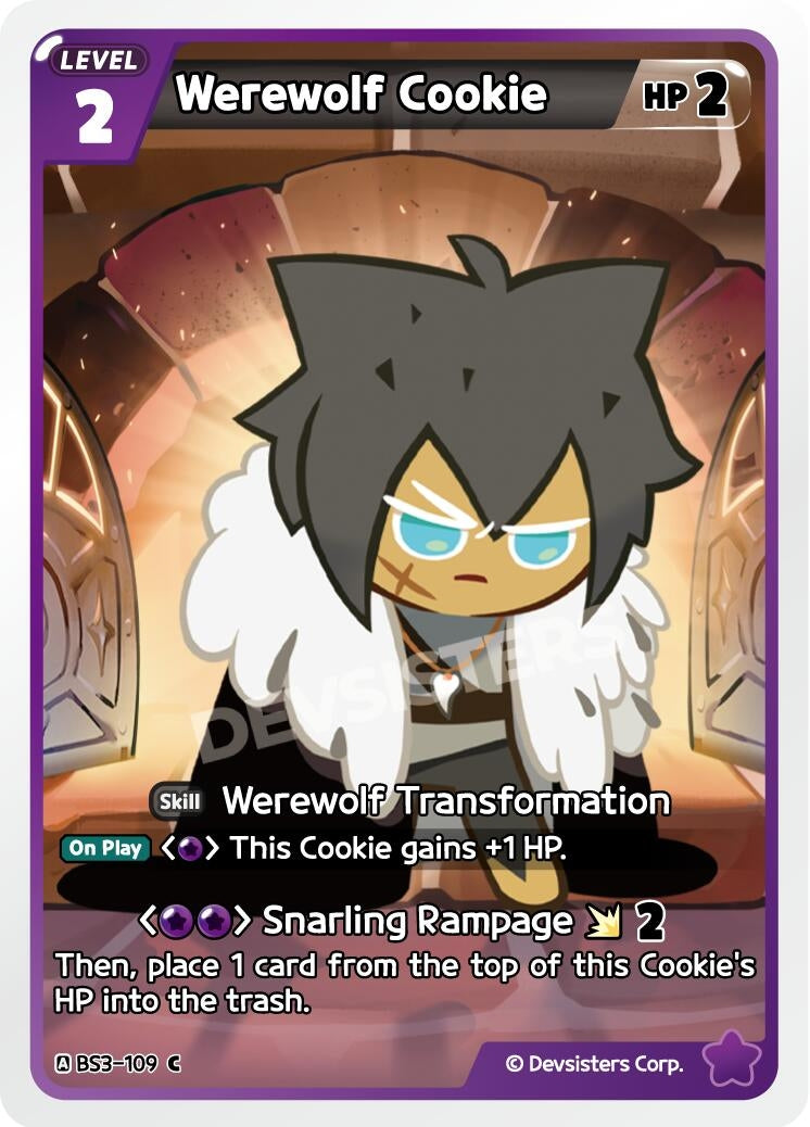 Image for Werewolf Cookie (BS3-109) [Age of Heroes and Kingdoms] - CookieRun: Braverse TCG