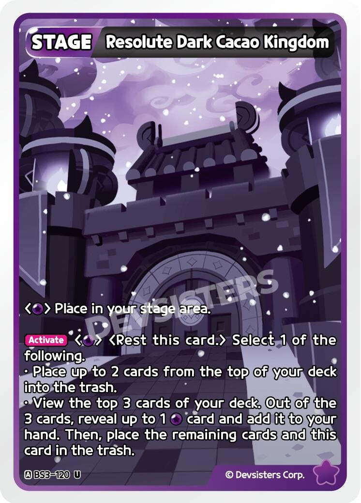 Image for Resolute Dark Cacao Kingdom (BS3-120) [Age of Heroes and Kingdoms] - CookieRun: Braverse TCG