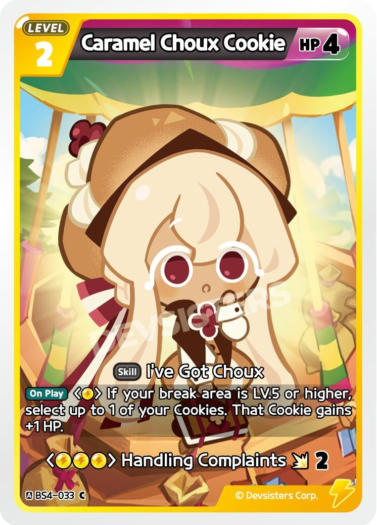 Image for Caramel Choux Cookie (BS4-033) [Age of Heroes and Kingdoms] - CookieRun: Braverse TCG