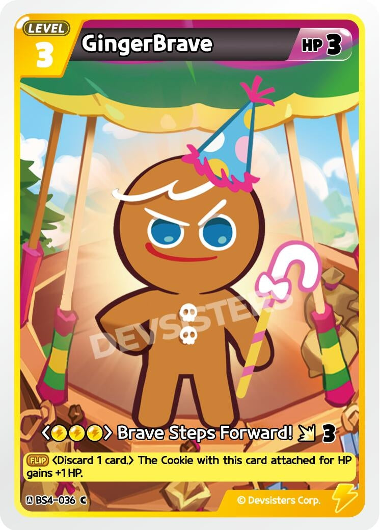 Image for GingerBrave (036) (BS4-036) [Age of Heroes and Kingdoms] - CookieRun: Braverse TCG