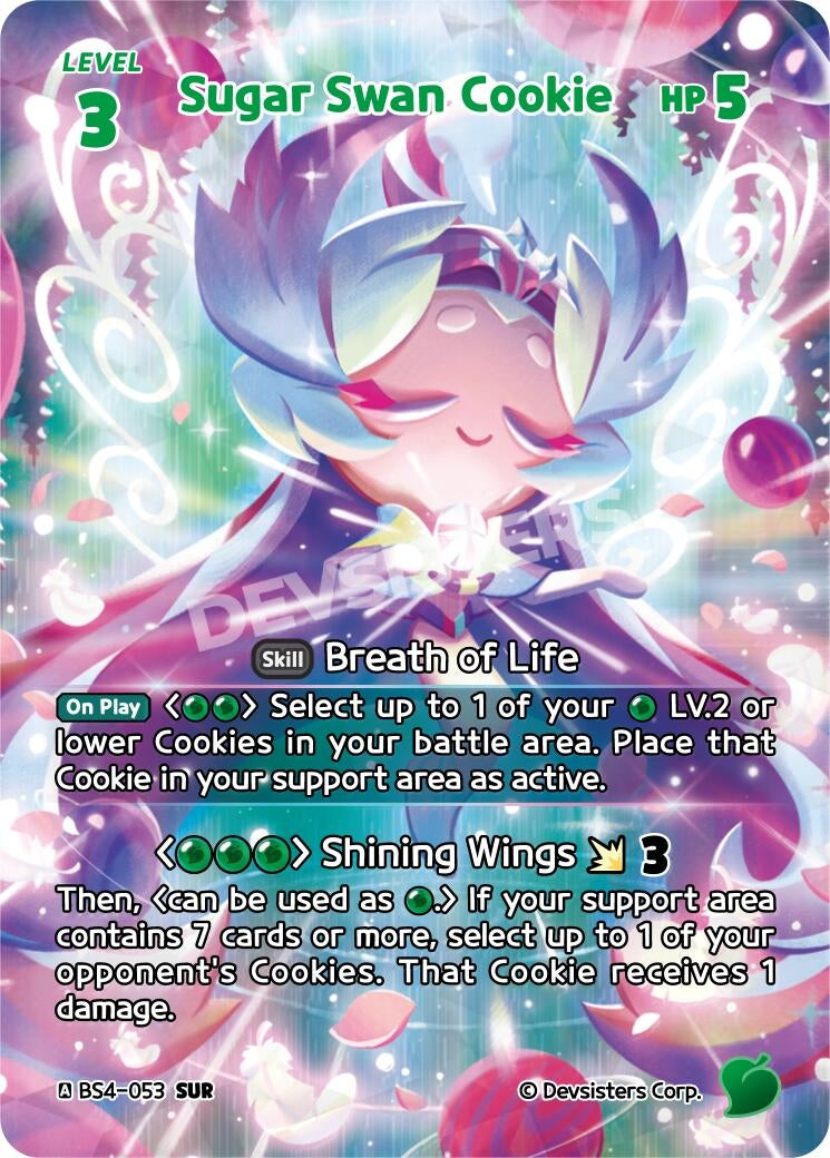 Image for Sugar Swan Cookie (SUR) (BS4-053) [Age of Heroes and Kingdoms] - CookieRun: Braverse TCG