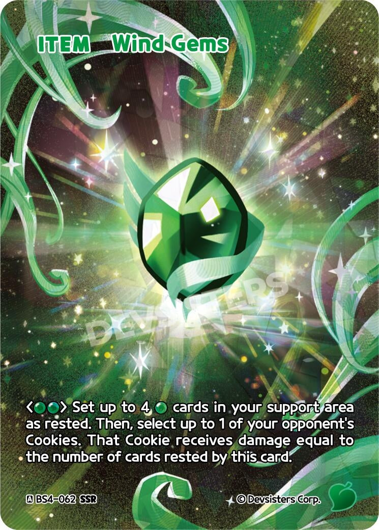 Image for Wind Gems (SSR) (BS4-062) [Age of Heroes and Kingdoms] - CookieRun: Braverse TCG