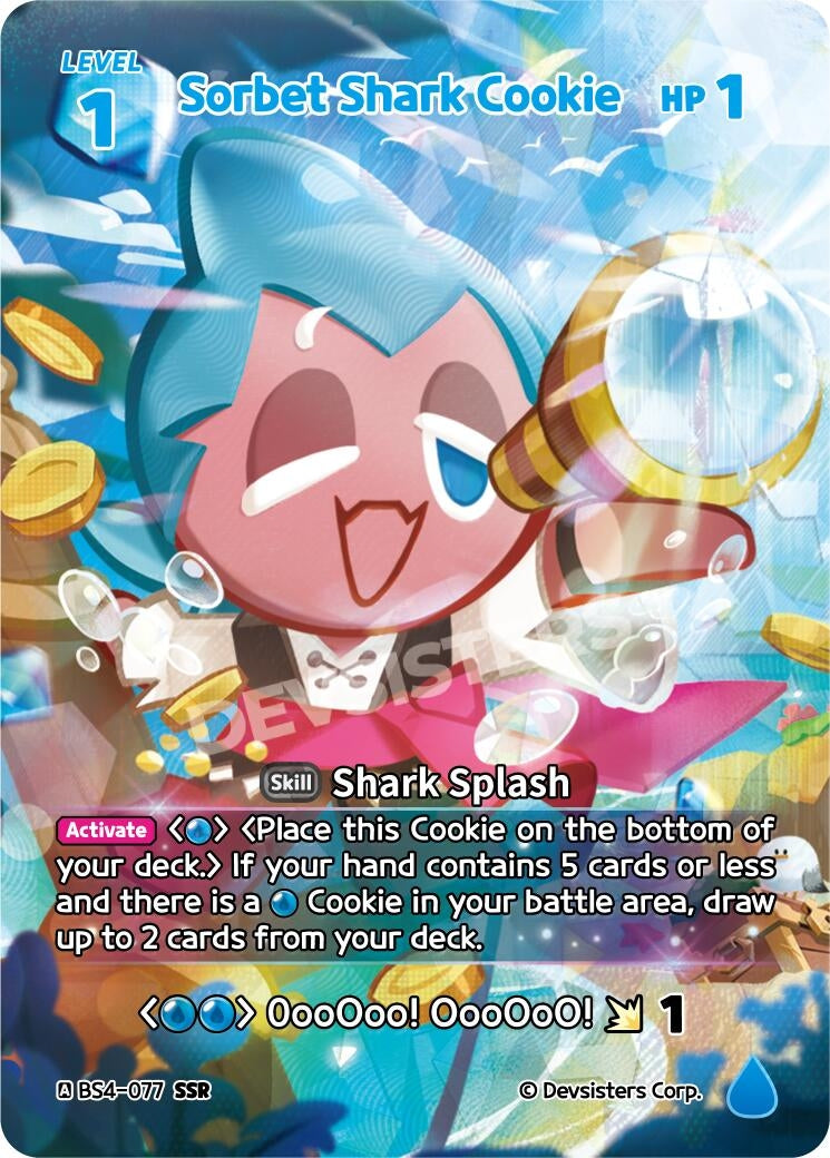 Image for Sorbet Shark Cookie (SSR) (BS4-077) [Age of Heroes and Kingdoms] - CookieRun: Braverse TCG
