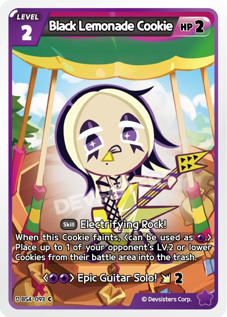 Image for Black Lemonade Cookie (BS4-093) [Age of Heroes and Kingdoms] - CookieRun: Braverse TCG