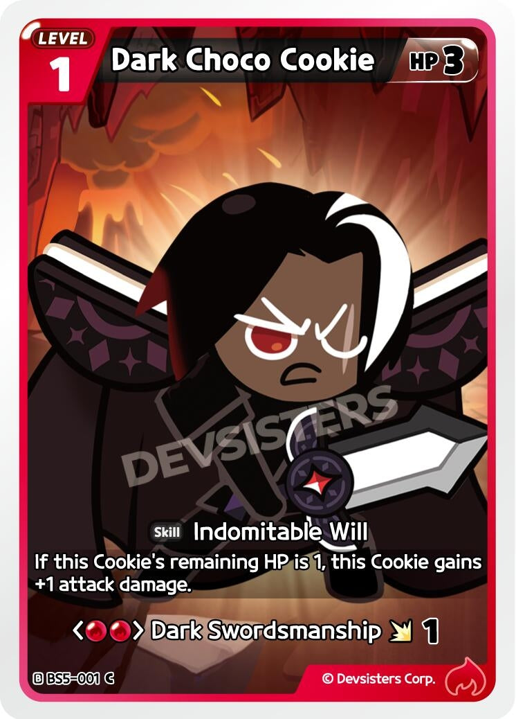 Image for Dark Choco Cookie (001) (BS5-001) [Arena of Glory] - CookieRun: Braverse TCG