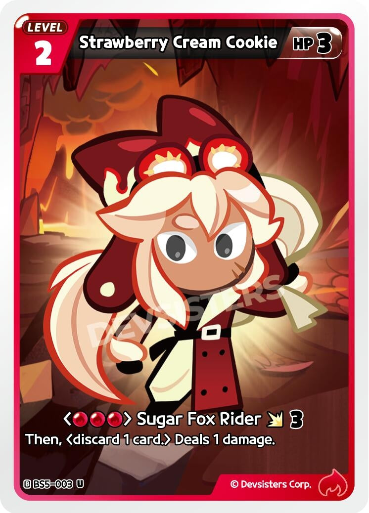 Image for Strawberry Cream Cookie (BS5-003) [Arena of Glory] - CookieRun: Braverse TCG