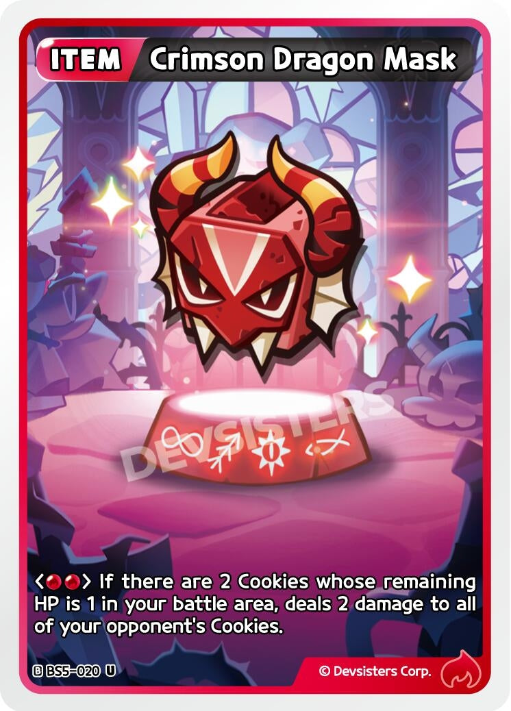 Image for Crimson Dragon Mask (BS5-020) [Arena of Glory] - CookieRun: Braverse TCG