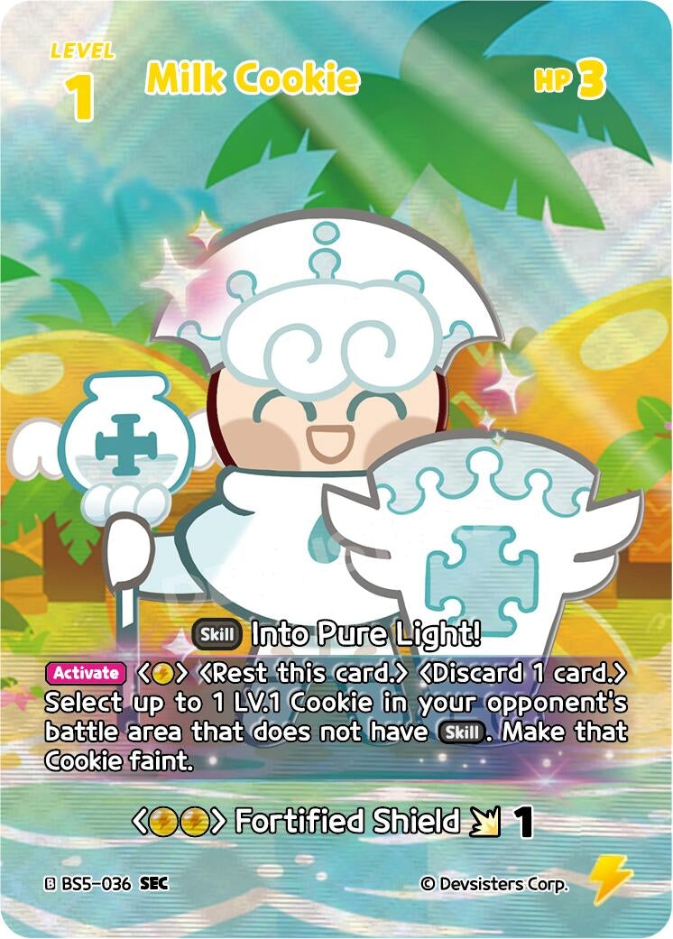Image for Milk Cookie (036) (SEC) (BS5-036) [Arena of Glory] - CookieRun: Braverse TCG
