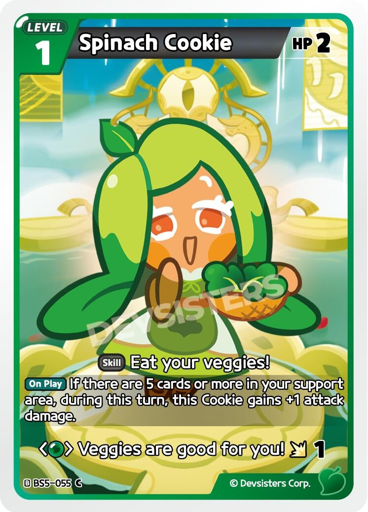 Image for Spinach Cookie (055) (BS5-055) [Arena of Glory] - CookieRun: Braverse TCG