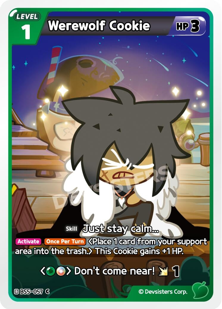 Image for Werewolf Cookie (057) (BS5-057) [Arena of Glory] - CookieRun: Braverse TCG