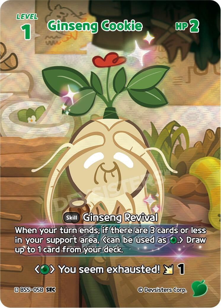 Image for Ginseng Cookie (SEC) (BS5-058) [Arena of Glory] - CookieRun: Braverse TCG