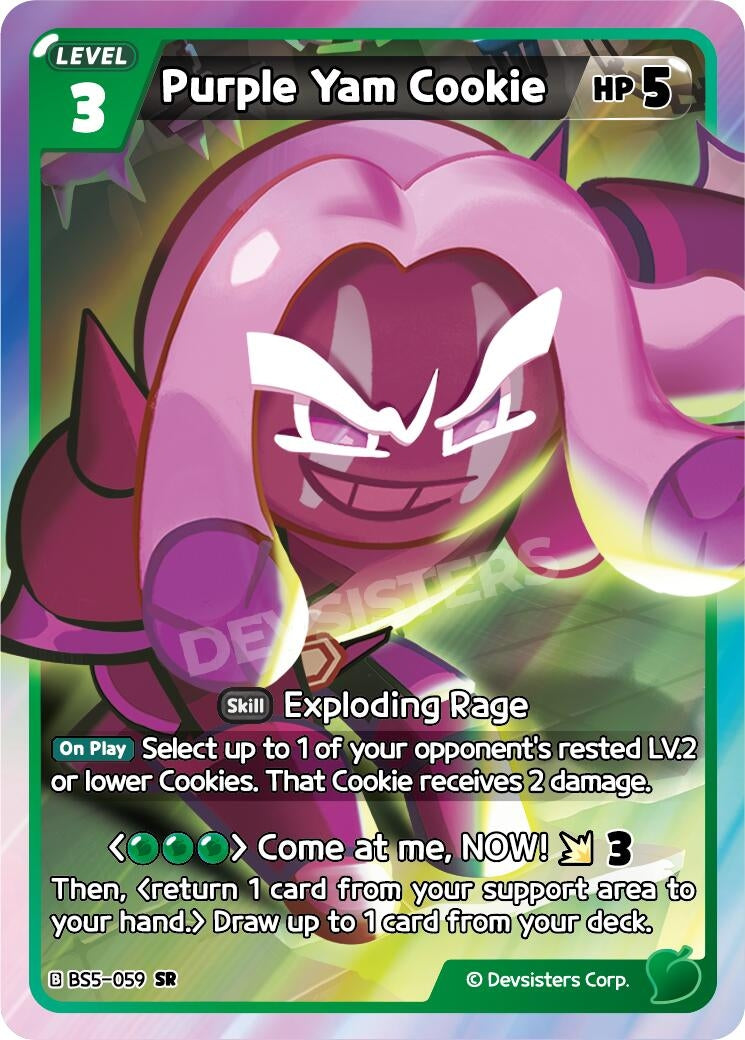 Image for Purple Yam Cookie (059) (BS5-059) [Arena of Glory] - CookieRun: Braverse TCG