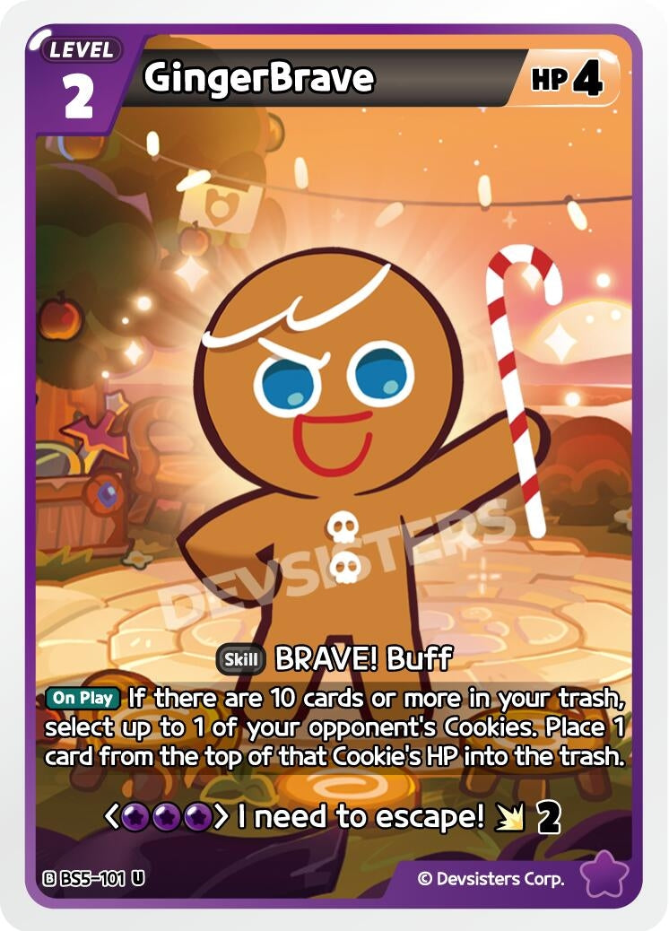 Image for GingerBrave (101) (BS5-101) [Arena of Glory] - CookieRun: Braverse TCG