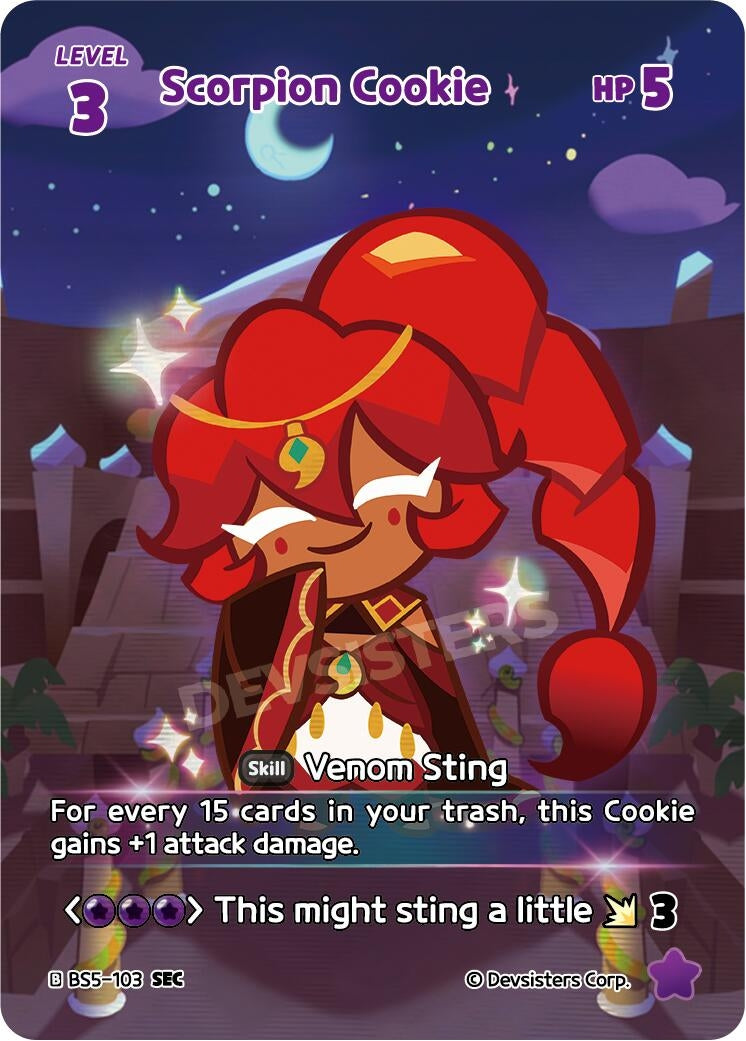 Image for Scorpion Cookie (SEC) (BS5-103) [Arena of Glory] - CookieRun: Braverse TCG