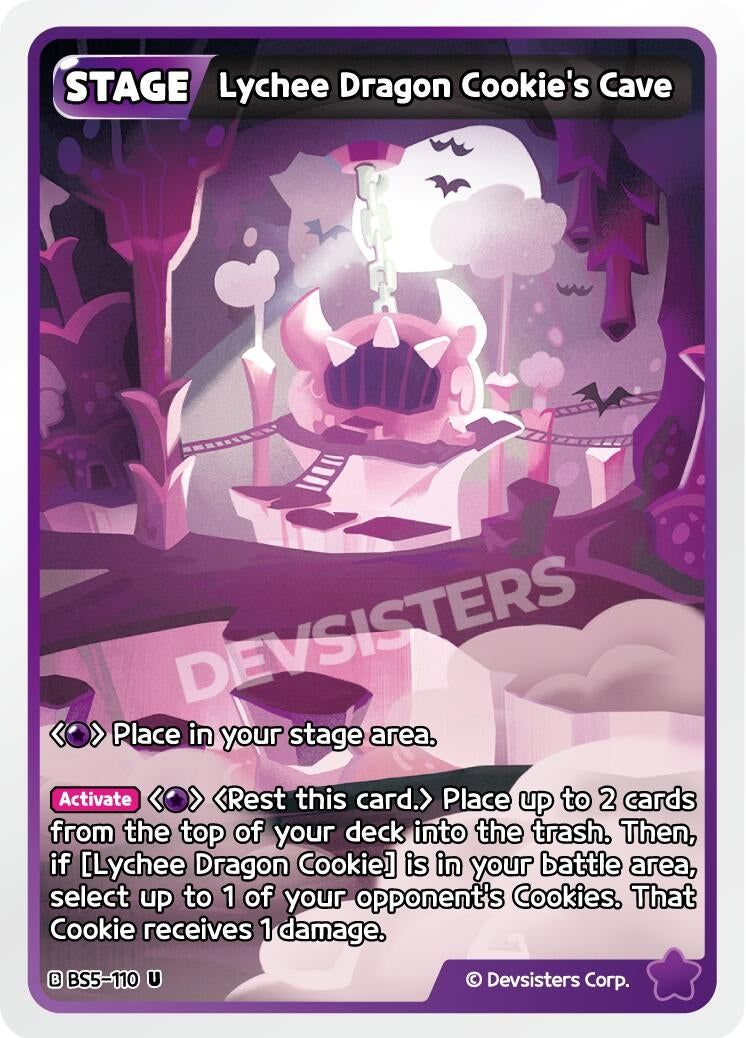 Image for Lychee Dragon Cookie's Cave (BS5-110) [Arena of Glory] - CookieRun: Braverse TCG