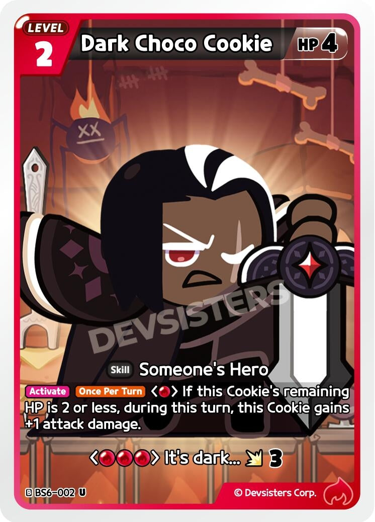 Image for Dark Choco Cookie (002) (BS6-002) [Arena of Glory] - CookieRun: Braverse TCG