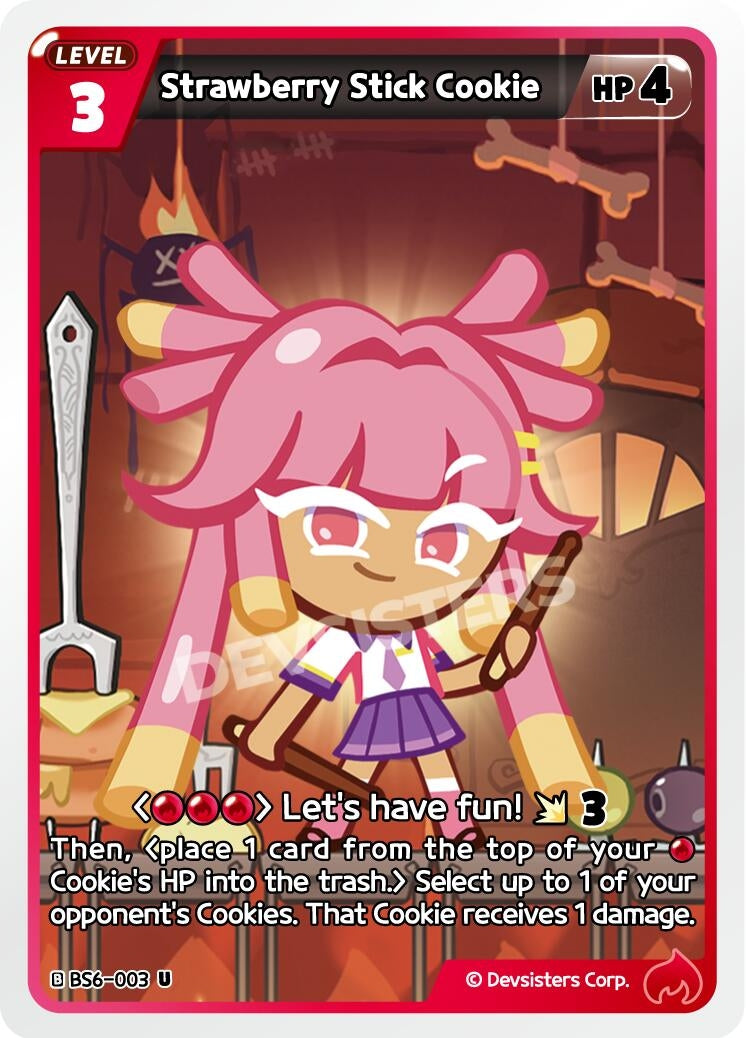 Image for Strawberry Stick Cookie (003) (BS6-003) [Arena of Glory] - CookieRun: Braverse TCG