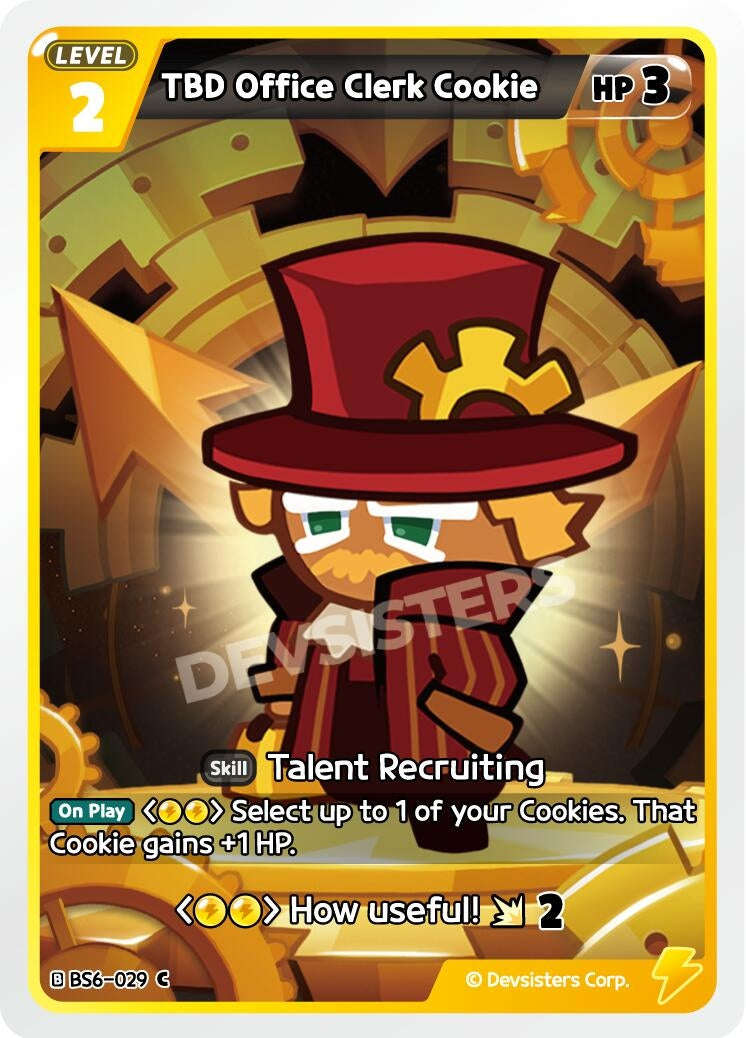 Image for TBD Office Clerk Cookie (BS6-029) [Arena of Glory] - CookieRun: Braverse TCG
