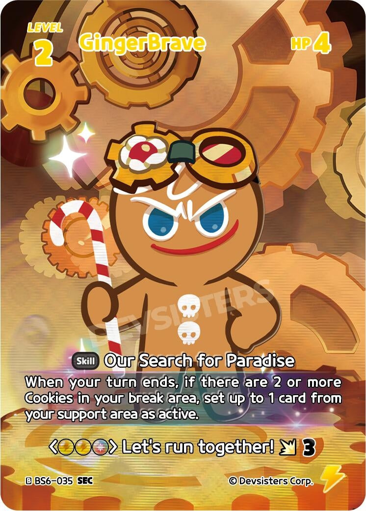 Image for GingerBrave (035) (SEC) (BS6-035) [Arena of Glory] - CookieRun: Braverse TCG