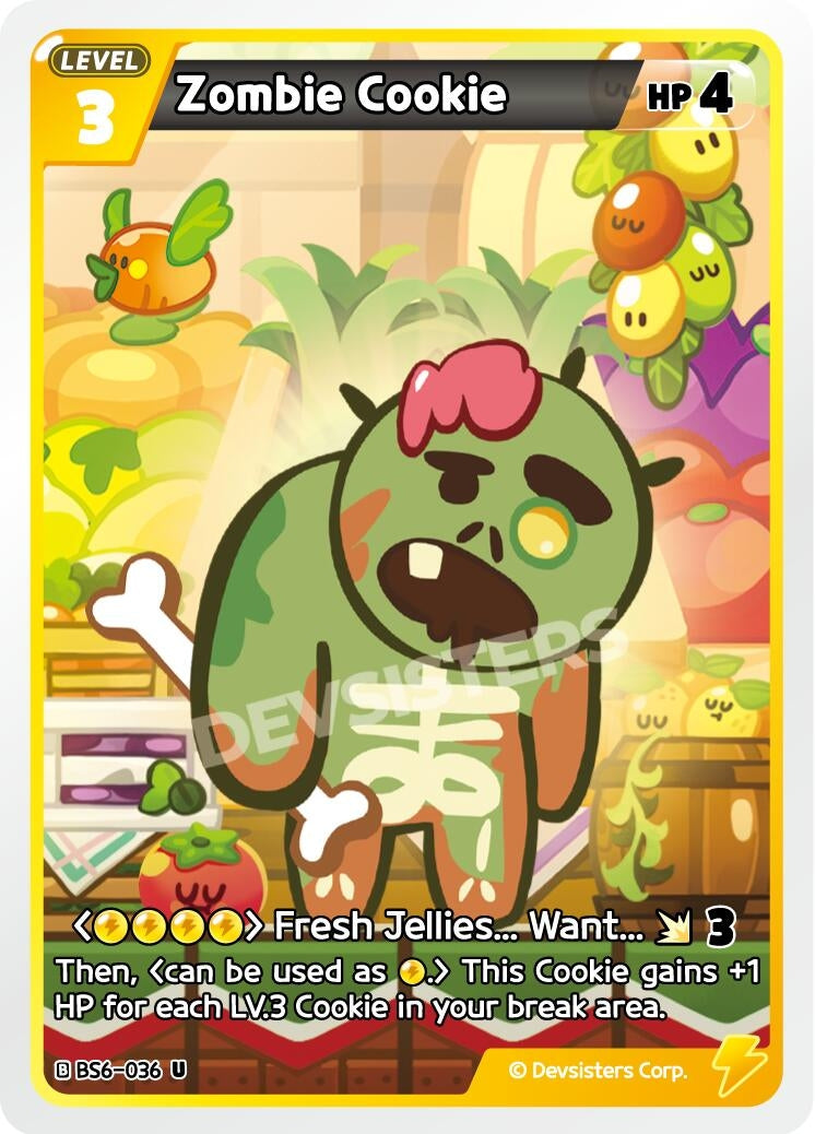 Image for Zombie Cookie (BS6-036) [Arena of Glory] - CookieRun: Braverse TCG