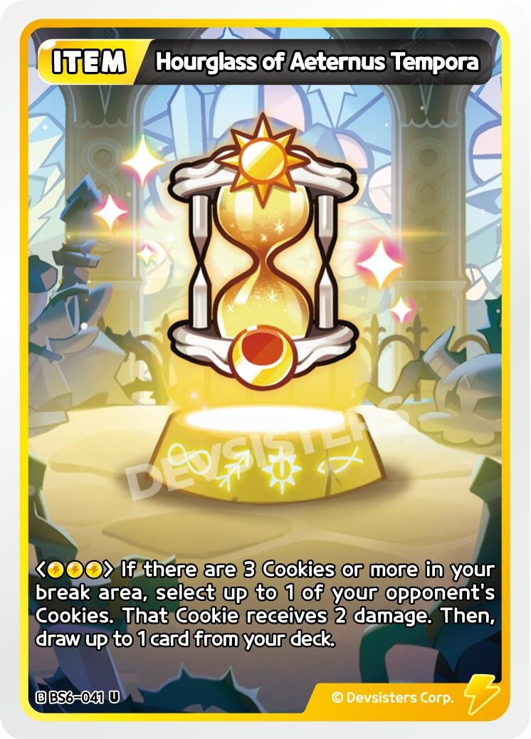 Image for Hourglass of Aeternus Tempora (BS6-041) [Arena of Glory] - CookieRun: Braverse TCG