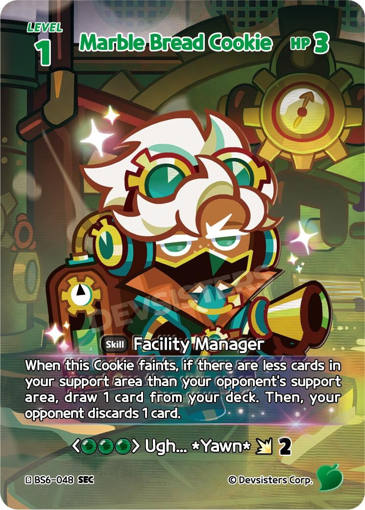 Image for Marble Bread Cookie (048) (SEC) (BS6-048) [Arena of Glory] - CookieRun: Braverse TCG