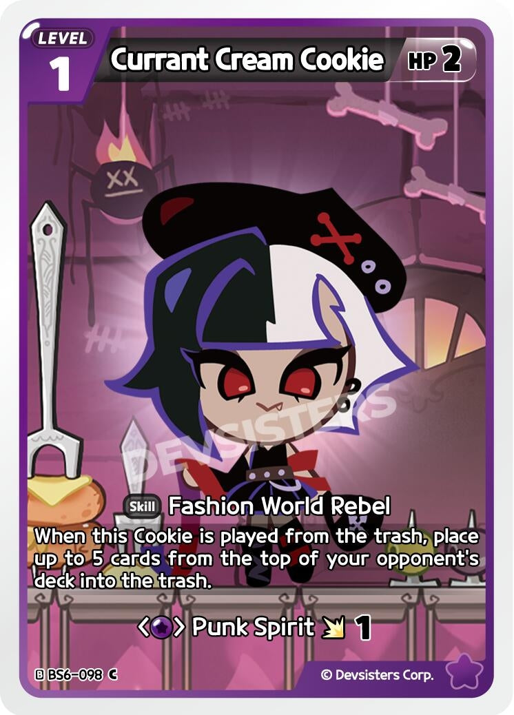 Image for Currant Cream Cookie (BS6-098) [Arena of Glory] - CookieRun: Braverse TCG