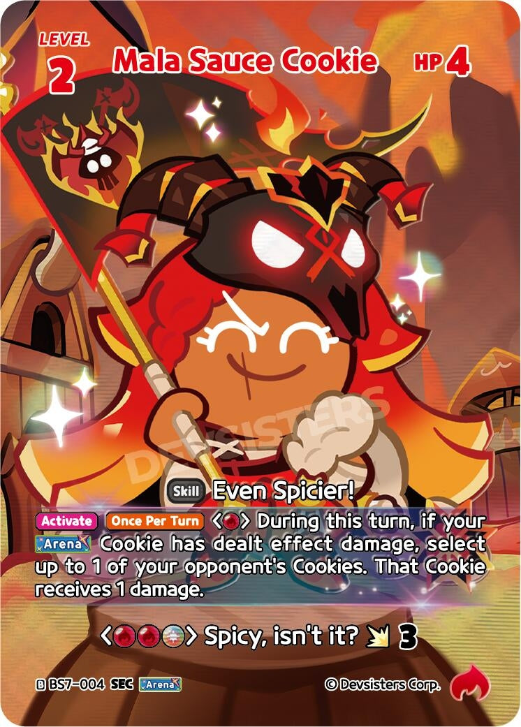Image for Mala Sauce Cookie (004) (SEC) (BS7-004) [Arena of Glory] - CookieRun: Braverse TCG