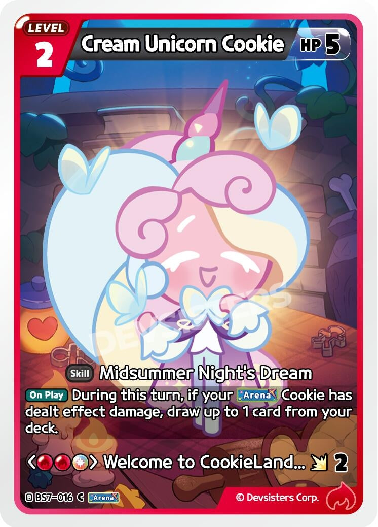 Image for Cream Unicorn Cookie (BS7-016) [Arena of Glory] - CookieRun: Braverse TCG
