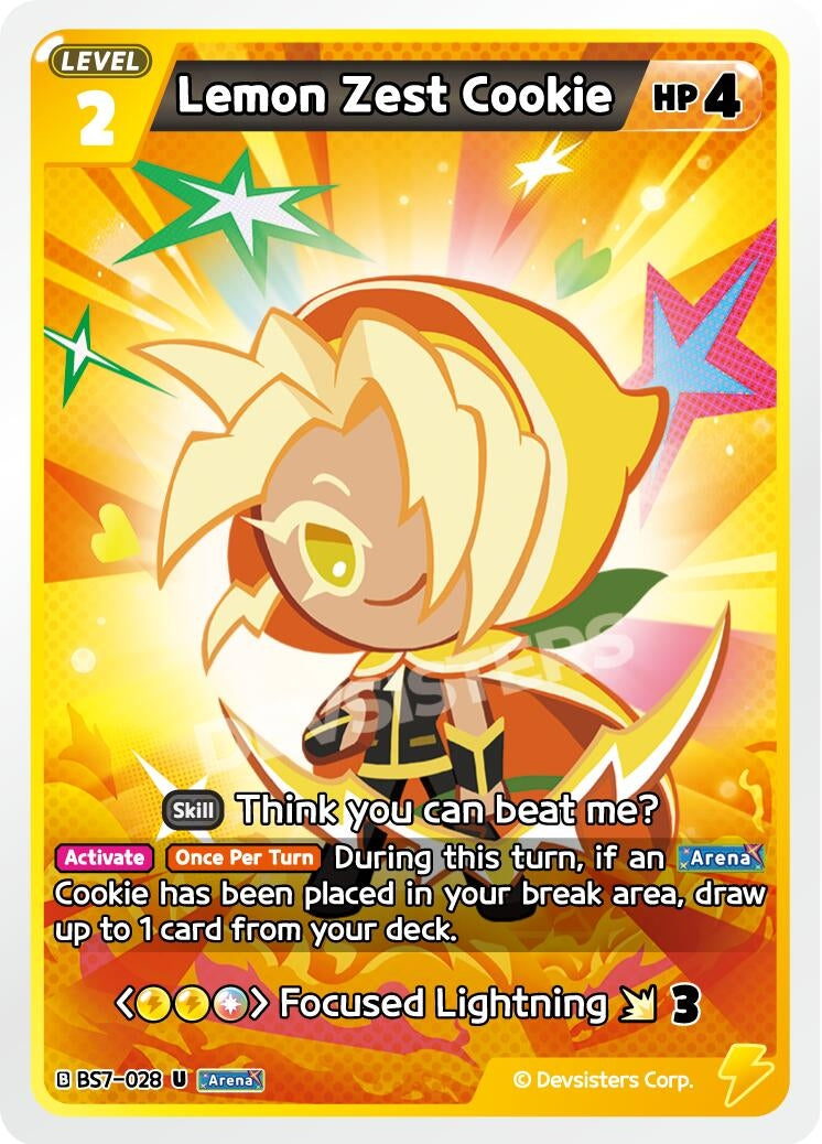 Image for Lemon Zest Cookie (BS7-028) [Arena of Glory] - CookieRun: Braverse TCG