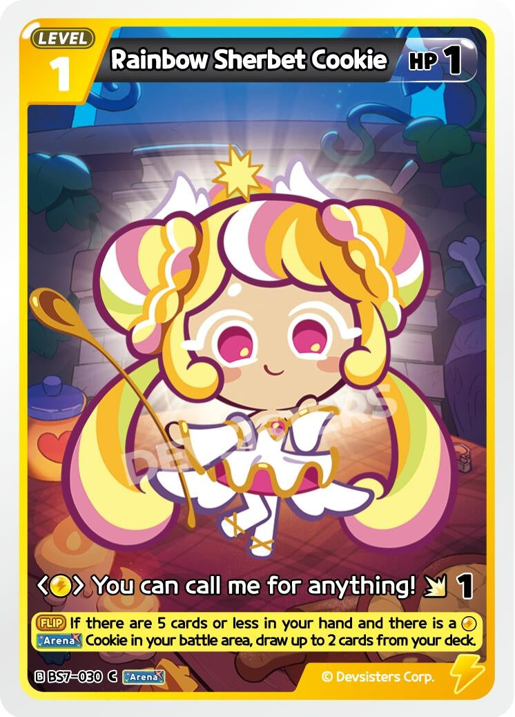Image for Rainbow Sherbet Cookie (BS7-030) [Arena of Glory] - CookieRun: Braverse TCG