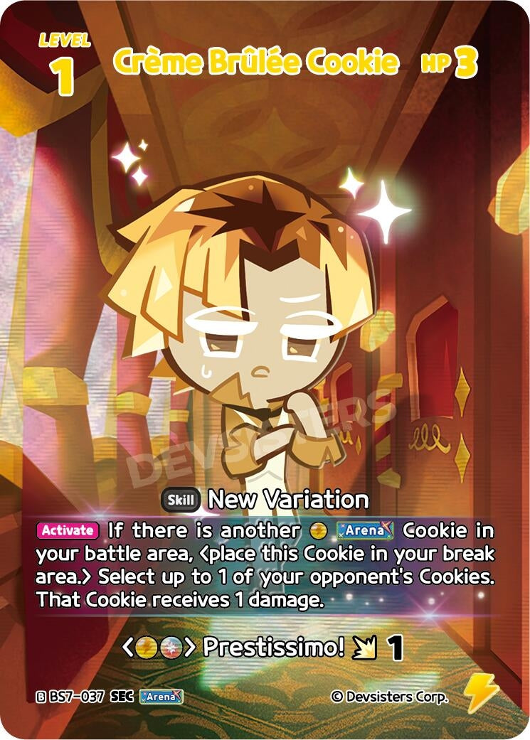 Image for Creme Brulee Cookie (SEC) (BS7-037) [Arena of Glory] - CookieRun: Braverse TCG