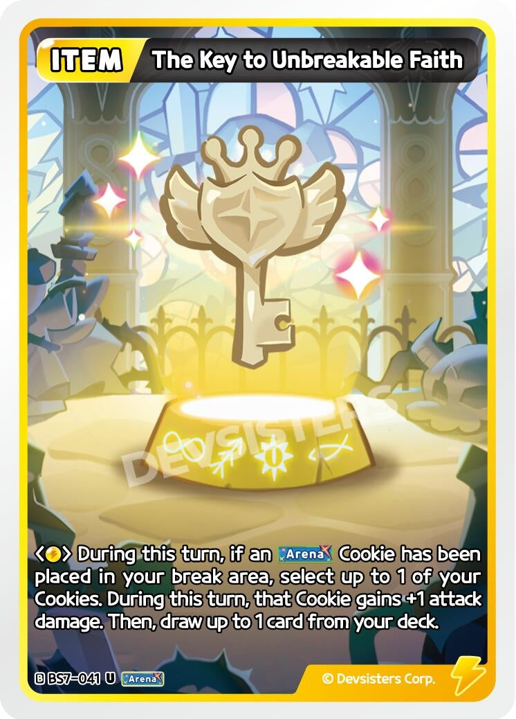 Image for The Key to Unbreakable Faith (BS7-041) [Arena of Glory] - CookieRun: Braverse TCG