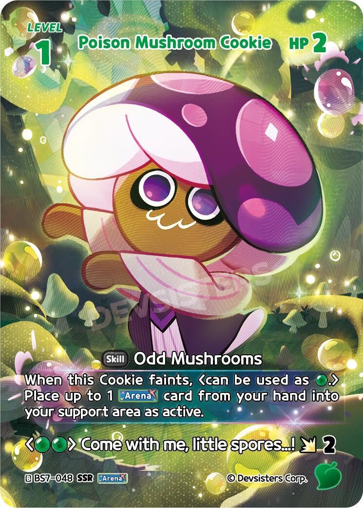 Image for Poison Mushroom Cookie (SSR) (BS7-048) [Arena of Glory] - CookieRun: Braverse TCG