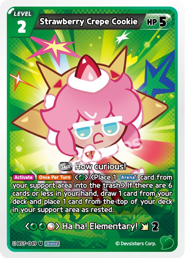 Image for Strawberry Crepe Cookie (BS7-049) [Arena of Glory] - CookieRun: Braverse TCG