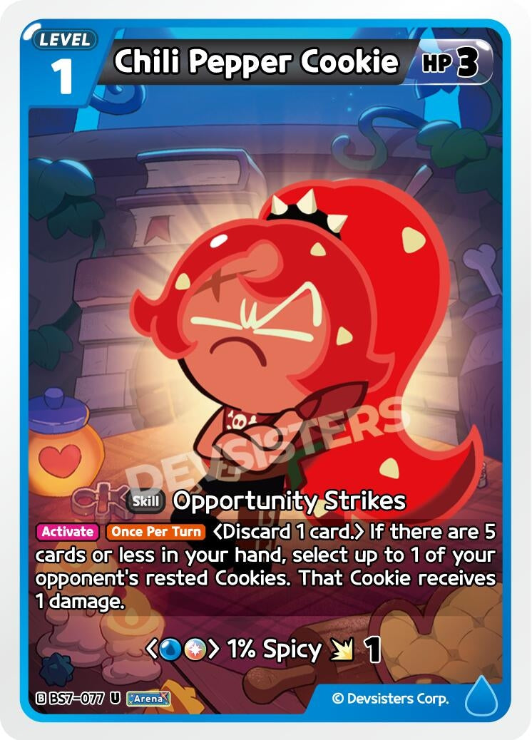 Image for Chili Pepper Cookie (077) (BS7-077) [Arena of Glory] - CookieRun: Braverse TCG