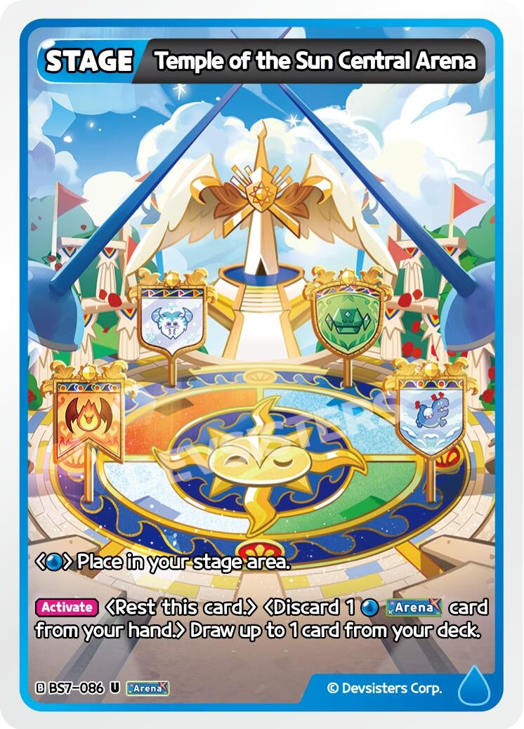 Image for Temple of the Sun Central Arena (BS7-086) [Arena of Glory] - CookieRun: Braverse TCG