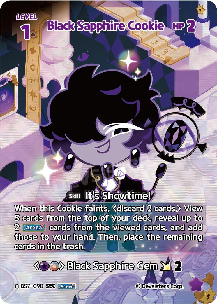 Image for Black Sapphire Cookie (SEC) (BS7-090) [Arena of Glory] - CookieRun: Braverse TCG