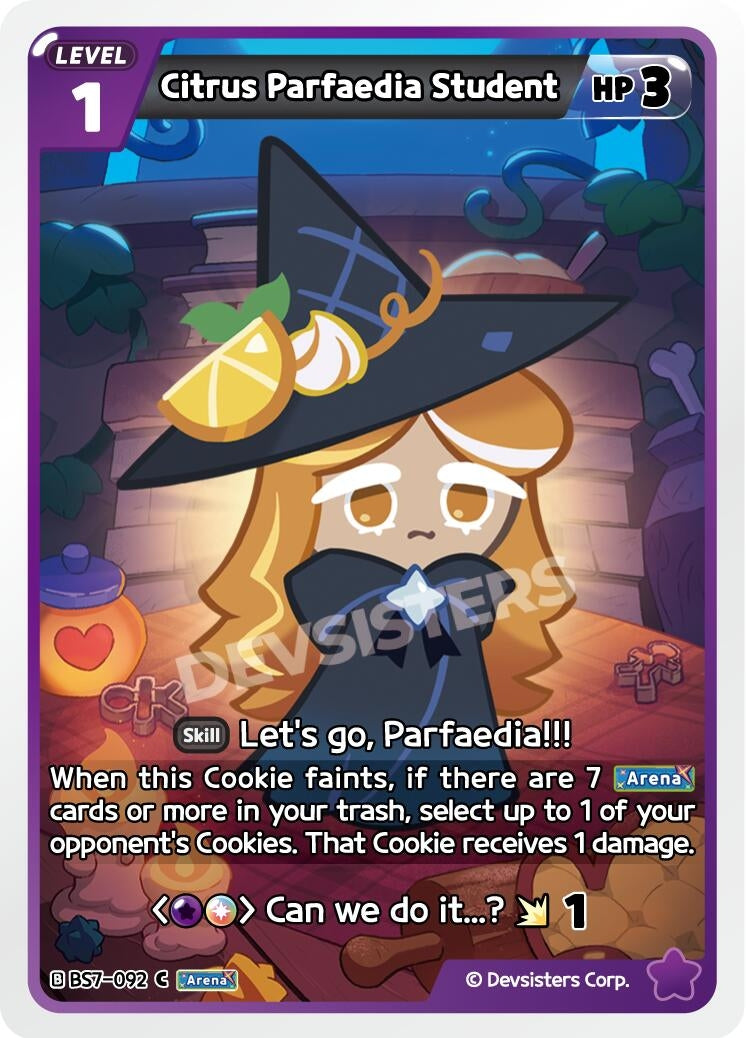 Image for Citrus Parfaedia Student (BS7-092) [Arena of Glory] - CookieRun: Braverse TCG