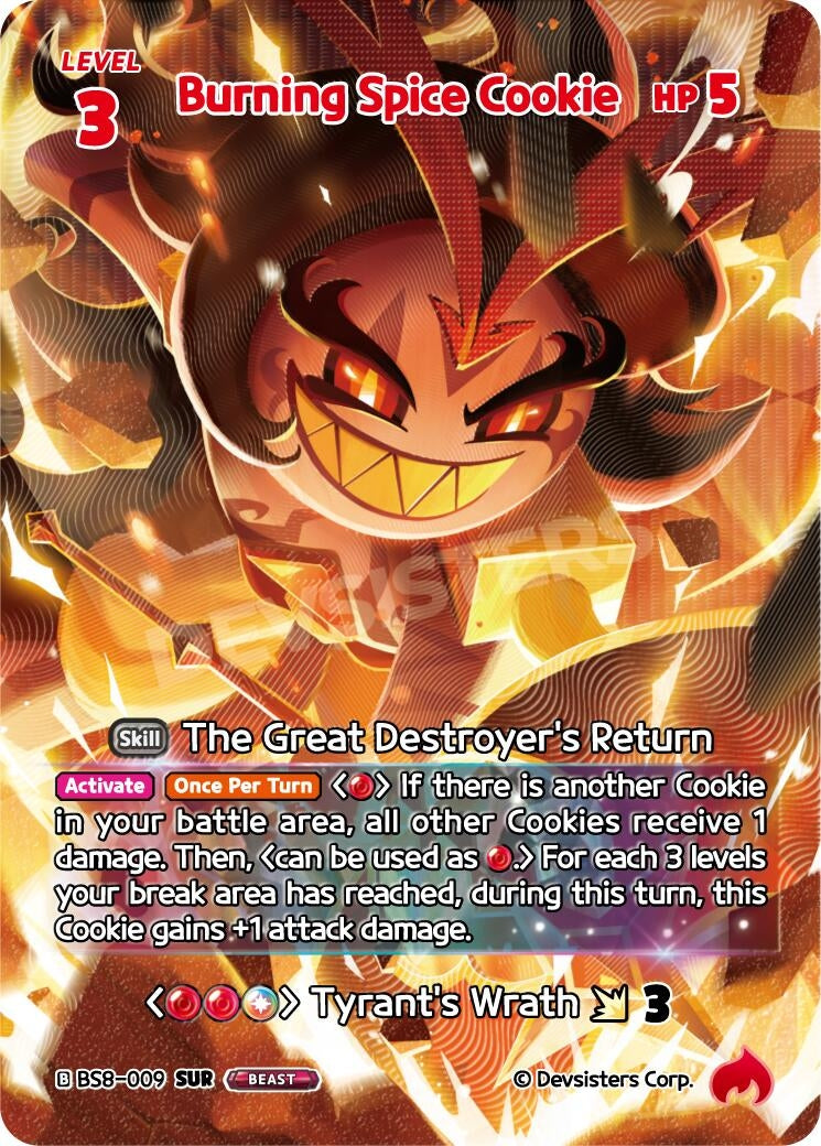 Image for Burning Spice Cookie (SUR) (BS8-009) [A Game of Truth and Deceit] - CookieRun: Braverse TCG
